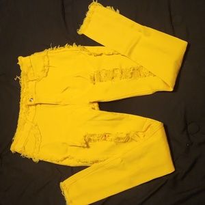 Denim High Waisted Distressed Jeans